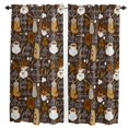 thumbnail image 1 of Farmhouse Coffee Beans Black Curtain Home Decoration Living Room Short Curtains Window Treatments For Kitchen Bedroom, 1 of 7