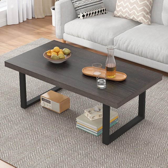 Farmhouse Coffee Table Modern Minimalist Wood Coffee Table for Living ...