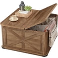 thumbnail image 1 of VASAGLE LIRY Collection - Farmhouse Coffee Table with Storage, Square Coffee Table for Living Room, Center Table with Flip-Top Lids, Honey Brown, 1 of 7