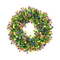 thumbnail image 1 of Farmhouse Colored Cottage Wreath Spring Home Decoration Durable Wreath Suitable For All Seasons For Indoor And Outdoor Festival Decoration Fall Flower Wreaths for Front Door Christmas Wreath Large, 1 of 7