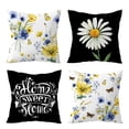 thumbnail image 1 of Farmhouse Colorful Floral Butterfly Pillow Covers Set of 4,Rustic White Daisy Throw Pillow Covers Flower Plant Decorative Pillow Covers for Couch Sofa Bed Home Decor Pillowcase,18x18 Inches., 1 of 7