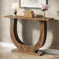 Farmhouse Console Table, 41.34" Wood Entry Table with Sturdy Geometric
