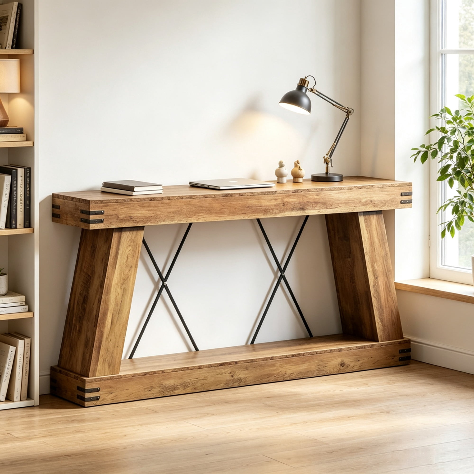 Farmhouse Console Table 70.9 in – Sturdy Base Entryway & Sofa Table