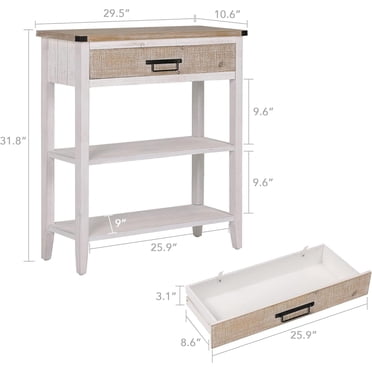 VASAGLE Console Table, Sofa Table, Narrow Entryway Table