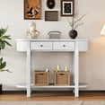 thumbnail image 1 of Farmhouse Console Table with Drawer,Narrow Console Sofa Table with Storage,Chic Accent Sofa Entryway Table with Shelves for Entryway,Living Room,Hallway,Antique White, 1 of 7
