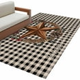 thumbnail image 1 of Farmhouse Country Area&nbsp;Rug 2.7x5ft Star Bless This Home Black Buffalo Plaid Non-Slip&nbsp;Washable Square&nbsp;Rugs Soft Felt Indoor Floor Mat for Bedroom Kitchen Living Room Bathroom, 1 of 9