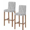thumbnail image 1 of Farmhouse Country Bar Stool Covers Set of 2, Grey Vintage Trees Rustic French Garden Stretch Bar Chair Covers with Backs, Removable Pub Counter Height Chair Cover for Kitchen Dining Room Cafe, 1 of 7