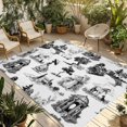 thumbnail image 1 of Farmhouse Country Outdoor Rug for Patio/Deck/Porch, Non-Slip Large Area Rug 5 x 7 Ft, Retro French Garden Horse Swan Indoor Outdoor Rugs Washable Area Rugs, Reversible Camping Rug Carpet Runner, 1 of 8