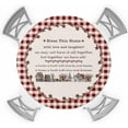 thumbnail image 1 of Farmhouse Country Table Round Cover Elastic Edged Tablecloth, Rural Farm Barn House and Red Berry Texts Indoor Outdoor Fitted Circle Tables Cover Waterproof Tabletop Protector Cloth Buffalo Check, 1 of 4