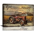thumbnail image 1 of Farmhouse Country Wall Art Rustic Tractor Sunflowers Pictures Wall Decor Farmhouse Windmill Canvas Print Painting Retro Framed Artwork for Bedroom Living Room Kitchen 16"x12", 1 of 6