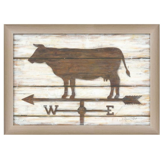 Farmhouse Cow By Annie LaPoint Printed Wall Art Wood Multi-Color