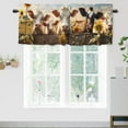 thumbnail image 1 of Farmhouse Cow Curtains Valances for Home Decor Rustic Sunflower Farm Country Natural Landscape Thermal Insulated Room Darkening Curtain for Dinning Room 54 by 18 in, 1 Panel, 1 of 6