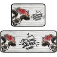 thumbnail image 1 of Farmhouse Cow Kitchen Rugs and Mats Set of 2 Pieces,Home Sweet Home Kitchen Mat Non Slip Absorbent Mats for Sink Waterproof Runner Rug for Laundry Room 17"x24" + 17"x48", 1 of 6