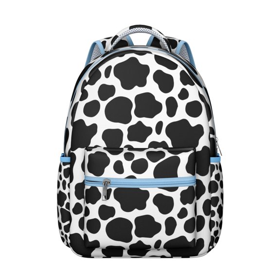 Farmhouse Cow Print Waterproof School Backpack - Ergonomic Student Backpack with Spinal Support, Breathable Straps & Vintage Country Style Design for Teens & College Students