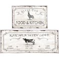 thumbnail image 1 of Farmhouse Cow Rooster 2 Piece Kitchen Mat Set, Non-Slip Anti-Fatigue Retro Standing Mats, Rustic Comfort Throw Rug for Kitchen Laundry Office, 17"x29"+17"x47", 1 of 6