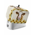 thumbnail image 1 of Farmhouse Cow Toaster Cover 4 Slice, Large Kitchen Appliance Covers, Vintage Country Sunflower Botanical Beige Toaster Oven Cover with Loop, Bread Machine Cover Polyester Dust Cover Protection, 1 of 4