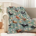 thumbnail image 1 of Farmhouse Cows Flowers Blanket Gifts Super Soft Lightweight Flannel Blankets Throw for Kids, Adult, Suitable for Couch, Sofa, Bed, Camping, Travel All Seasons 40"x50" for Kid, 1 of 6