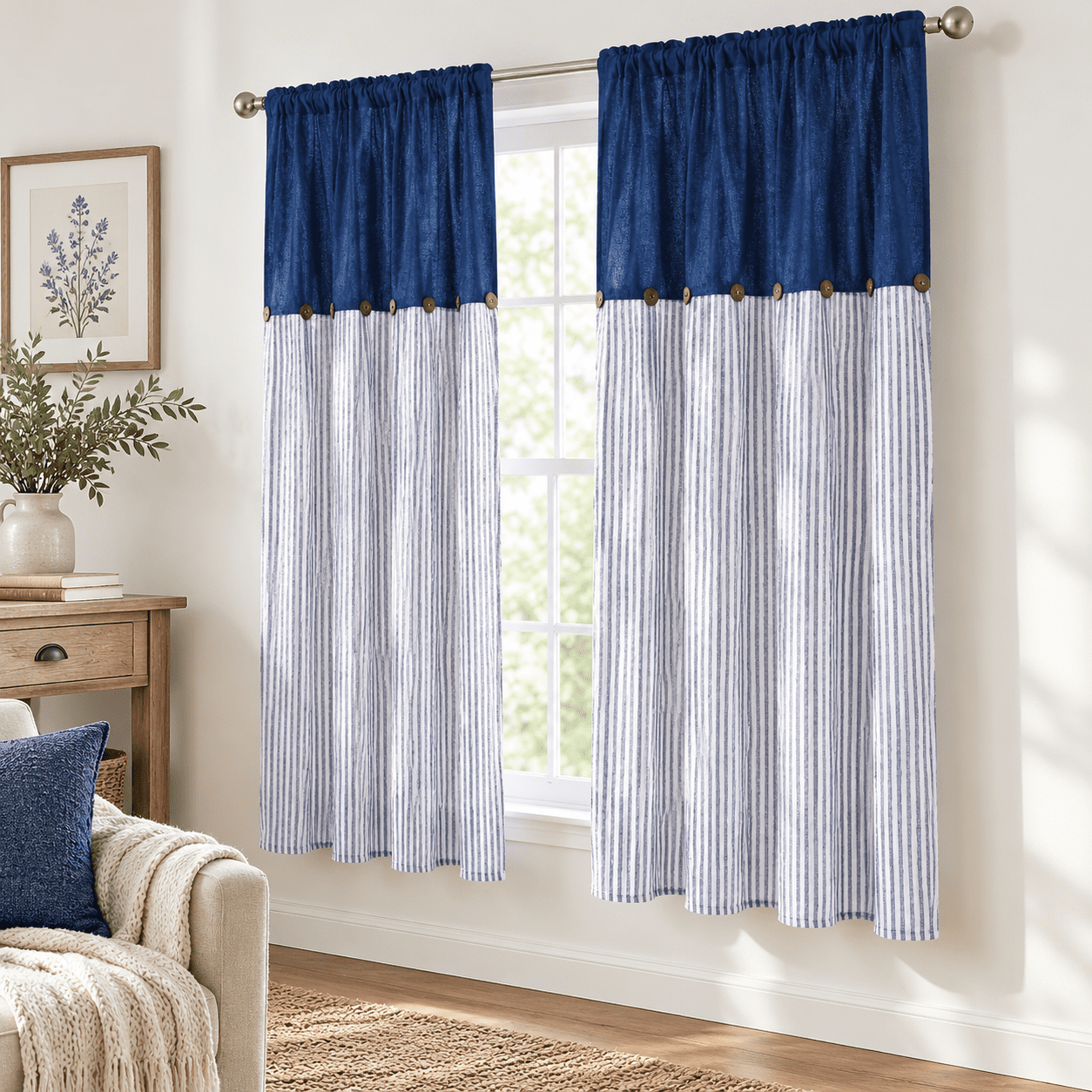 Farmhouse Curtafor Living Room Boho Bedroom With Rusticonston Linen Tab ...