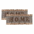 thumbnail image 1 of Farmhouse Curtain Valances for Windows, Kitchen Valance Window Treatments Panel 2 Pack, Vintage Country Texas Star Plaid Wooden Grain Rod Pocket Short Curtains for Bathroom Bedroom 42 x 18 Inch, 1 of 8