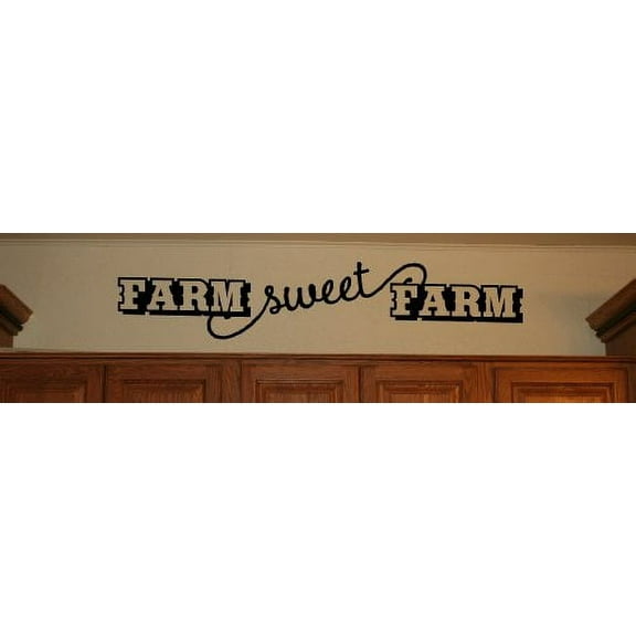 Farmhouse Dcor Farm Sweet Farm Wall Decals Home Quote 36x7 Black