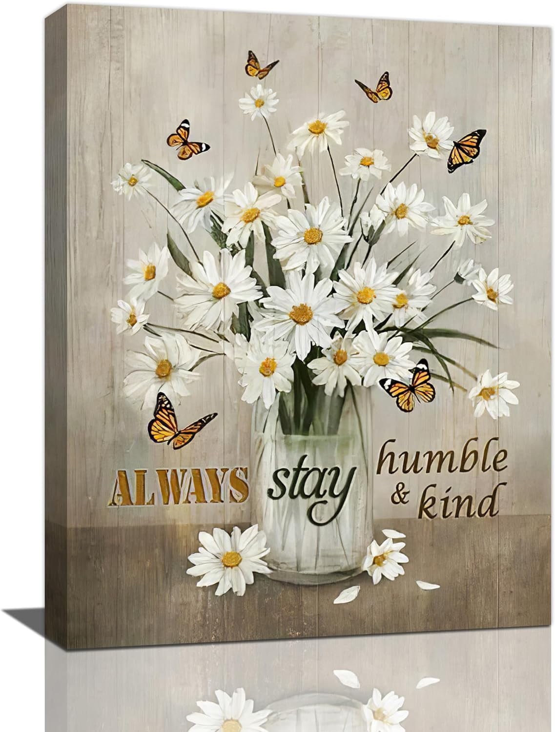 Farmhouse Daisy Bathroom Wall Art Rustic Country Floral Pictures Wall ...