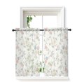 thumbnail image 1 of Farmhouse Daisy Blossoms Tier Curtains 45 Inch Length,Sheer Curtains for Bedroom Living Room Window Vintage Rustic Flowers Rod Pocket Drapes Kitchen Curtains Small Half Window 27.5"x45" 2 Panels, 1 of 7