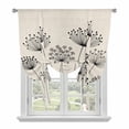 thumbnail image 1 of Farmhouse Dandelion Balloon Curtains for Windows, Bedroom Curtains 54 Inch Length, Spring Modern Country Flower Black Beige Tie Up Curtains Panels Thermal Insulated Bathroom Curtains Window 42"x54", 1 of 8