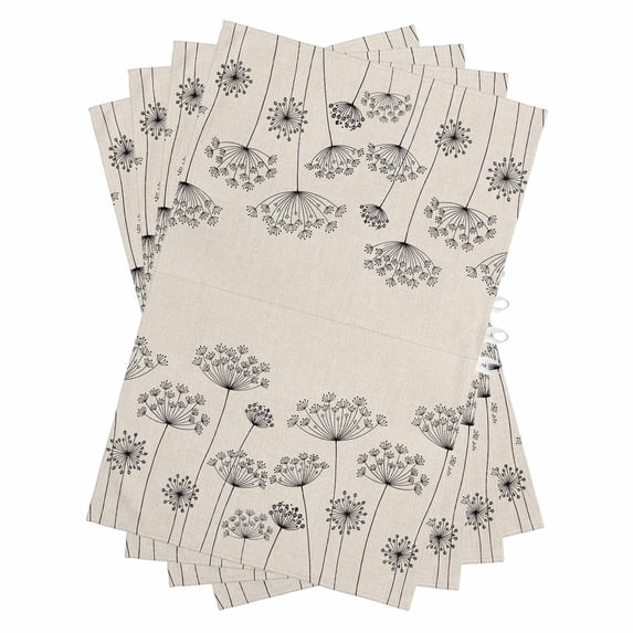 Farmhouse Dandelion Kitchen Towels Set of 4, Water Absorbent Dish Towel, Spring Modern Minimalist Country Flower Decorative Hand Towels - Quick Drying Cloth for Cooking Baking, 18x28 Inch
