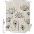 thumbnail image 1 of Farmhouse Dandelion Shower Curtain, Waterproof Shower Curtains for Bathroom, Spring Modern Minimalist Country Flower Washable Fabric Bathtub Curtain Set Bath Decor with 12 Hooks Stall 36"x72", 1 of 8