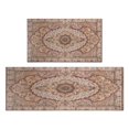 thumbnail image 1 of Farmhouse Dark Brown Boho Rugs and Mats Non Skid Washable Absorbent Microfiber Soft Kitchen Mat for Floor Set Of 2 Decor Stain Resistant 17"x47"+17"x30", 1 of 7