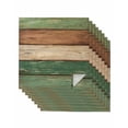 thumbnail image 1 of Farmhouse Dark Sage Green Brown Cloth Napkins Set of 8 Reusable Dinner Napkins, Vintage Wooden Striped Cocktail Napkin Washable Table Napkins for Wedding/Holiday Party/Baby Shower 20"x20", 1 of 7