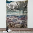 thumbnail image 1 of Farmhouse Decor Tapestry, Cumulus Clouds on Grand Canyon Valley with Hazy Beams Idyllic Nature Image, Wall Hanging for Bedroom Living Room Dorm Decor, 40W X 60L Inches, White Brown, by Ambesonne, 1 of 5