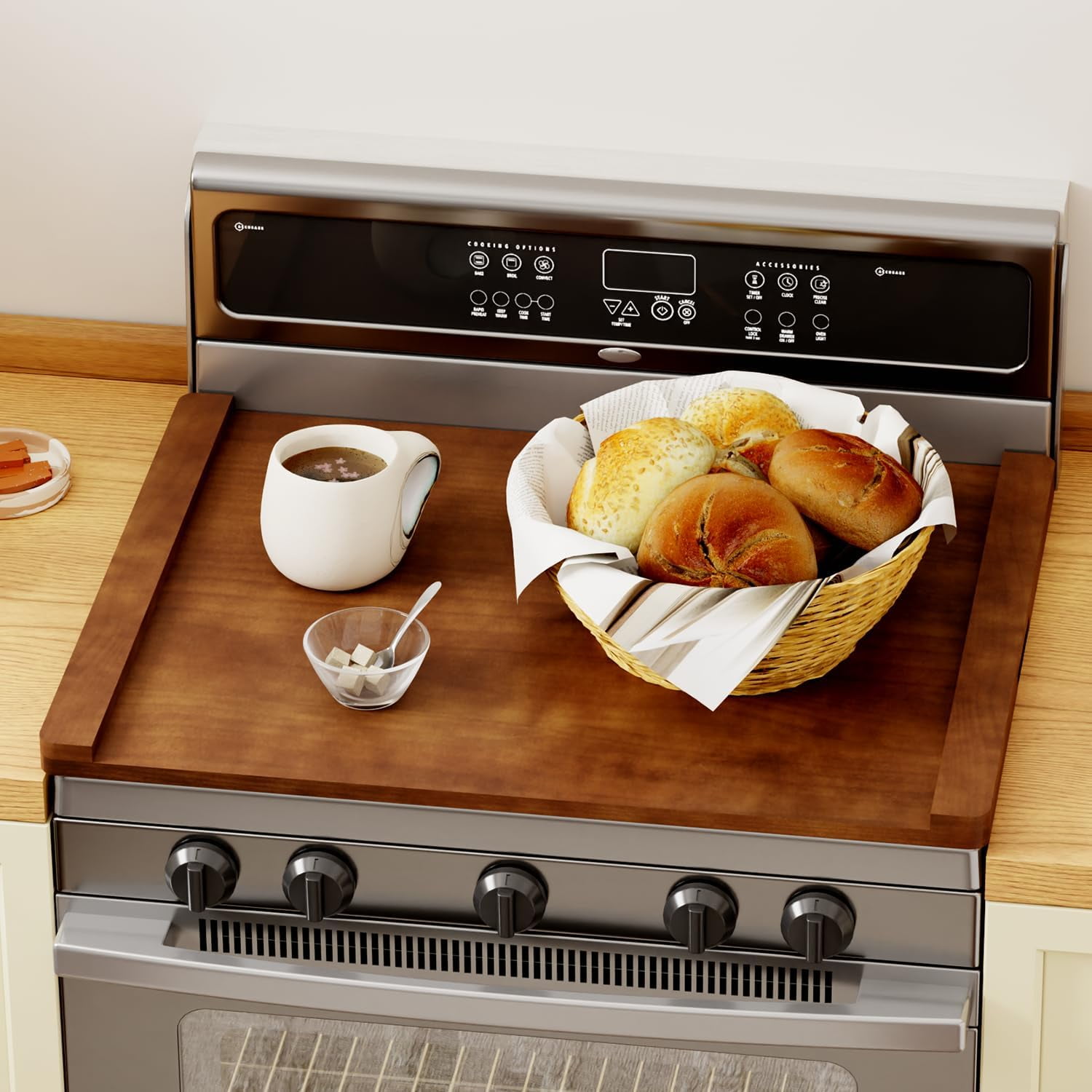 Farmhouse Decorative Tray,Gas Stove Cooktop Cover,Durable Easy Clean ...