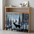 thumbnail image 1 of Farmhouse Deer Cabinet Curtain 35"Wx35"L,Dustproof Under Sink Skirt with Self Adhesive Tape,Vintage Country Forest Mountain Wooden Cabinet Curtain Cover for Kitchen Sink,Bathroom Vanity,Laundry Room, 1 of 9