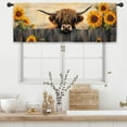 thumbnail image 1 of Farmhouse Deer Rustic Kitchen Curtains 27.5W x 39L Inch Cabin Lodge Country Forest Blue Wood Wooden Rod Pocket Short Small Window Treatment Drapes Decor 2 Panels, 1 of 6