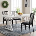 thumbnail image 1 of Farmhouse Dining Table For 6 People, 70.8-Inch Rectangular Rustic Wood Table With Heavy Duty Metal Legs, Multifunctional Kitchen Table For Dining Room (White), 1 of 7