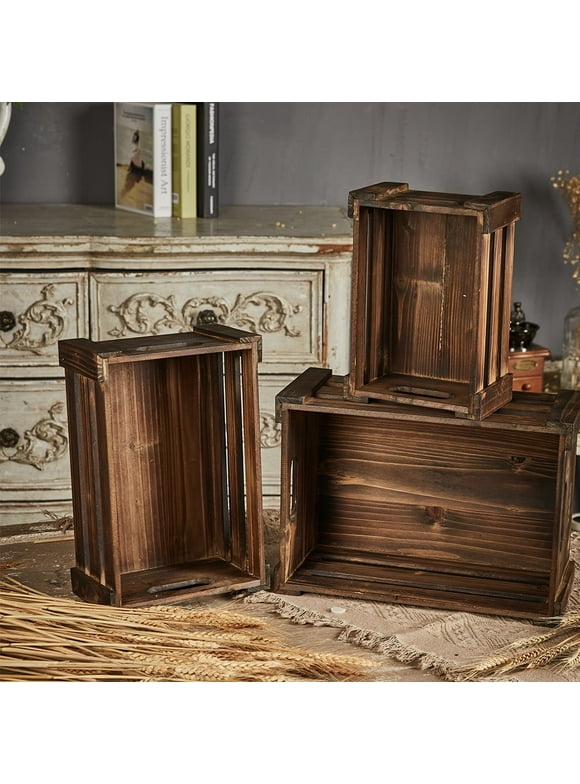 Wood Crates in Storage Baskets & Bins