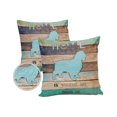 thumbnail image 1 of Farmhouse Dog on Wooden Plank Outdoor Pillow Covers Set of 2, Decorative Waterproof Throw Pillow Case, HOME Texts on Wood Cotton Linen Soft Cozy Cushion Pillowcases, 1 of 6