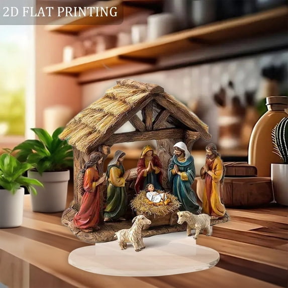 Farmhouse Easter Decorations, Office Desk Decorations Desk Top Decor, Easter Table Decor Easter Religious Decor for Home