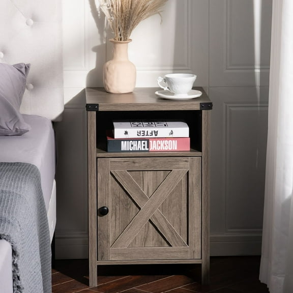 DreamCurship Farmhouse End Table Set of 2, Side Beside End Table Set of 2 for Living Room, Small Side Table for Small Spaces, Bedroom