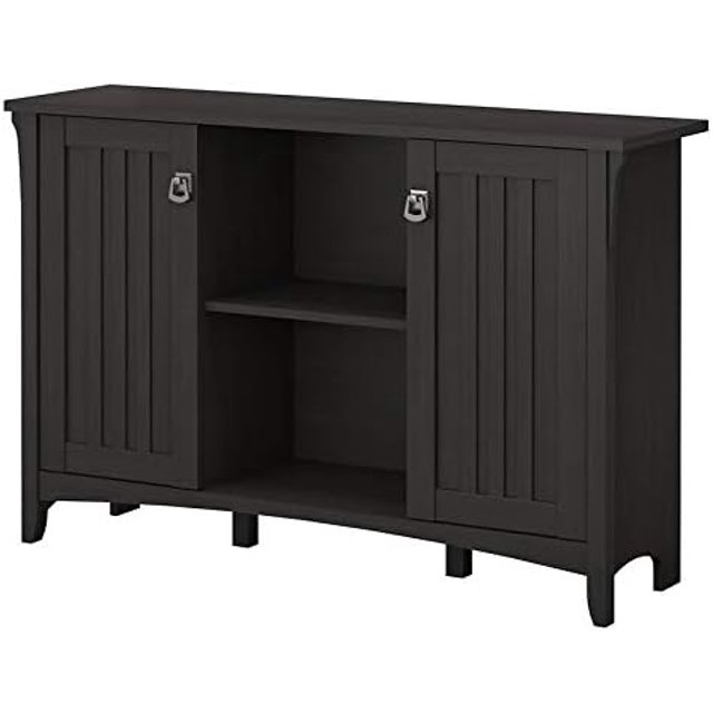 Farmhouse Engineered Wood Storage with Doors in Black