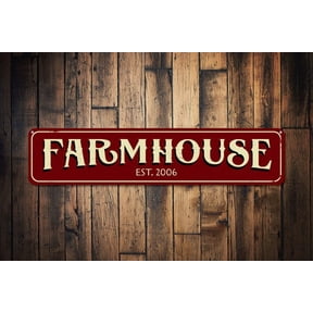 Farmhouse Established Date Sign Since Est Year Farm Kitchen Decor Custom Housewarming Gift - Farm Houses - Size: 16 x 4 Inches