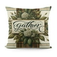 thumbnail image 1 of Farmhouse Eucalyptus Pillow Covers Yugalier Leaf Vase Buffalo Plaid Throw Pillow Cases Bless Our Home, Stay Awhile Spring Summer Home Decor Cushion Covers (BR-L), 1 of 5