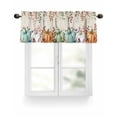 thumbnail image 1 of Farmhouse Fall Thanksgiving Kitchen Valances for Windows Orange White Green Pumpkin Leaf Valance Curtains&nbsp; for Kitchen /Living Room/Bedroom/ Bathroom Decor, 54"x18 " ,Rod Pocket 1 Panel,, 1 of 7