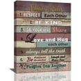 thumbnail image 1 of Farmhouse Family Rules Wall Art Family Rules Positive Quotes Wall Decor Home Inspirational Motto Pictures Canvas Prints Framed Modern Artwork Home Decor for Bedroom Living Room Bathroom 12"x16", 1 of 6