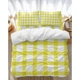 thumbnail image 1 of Farmhouse Farm Bedding Duvet Cover Set Queen 4 Pieces Minimalism Yellow Buffalo Check Plaid Holiday Theme Bedding Set with Zipper Closure,1 Comforter Cover 90x92 Inches 1 Flat Sheet & 2 Pillow Cases, 1 of 7