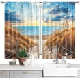 thumbnail image 1 of Farmhouse Farm Kitchen Curtains Rustic Vintage Cute Animal Short Curtains for Windows Country Cow Barn Buffalo Checked Windmill Rod Pocket Small Cafe Window Treatment Drapes 2 Panels (26x36 Inch), 1 of 6