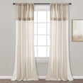 thumbnail image 1 of Lush Decor Farmhouse Faux Linen Colorblock Pleated Window Curtain Panels Linen 40X84 Set, 1 of 11