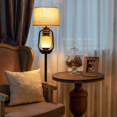 thumbnail image 1 of Farmhouse Floor Lamp with Night Light, Rustic Standing Lamps for Living Room, 1 of 8