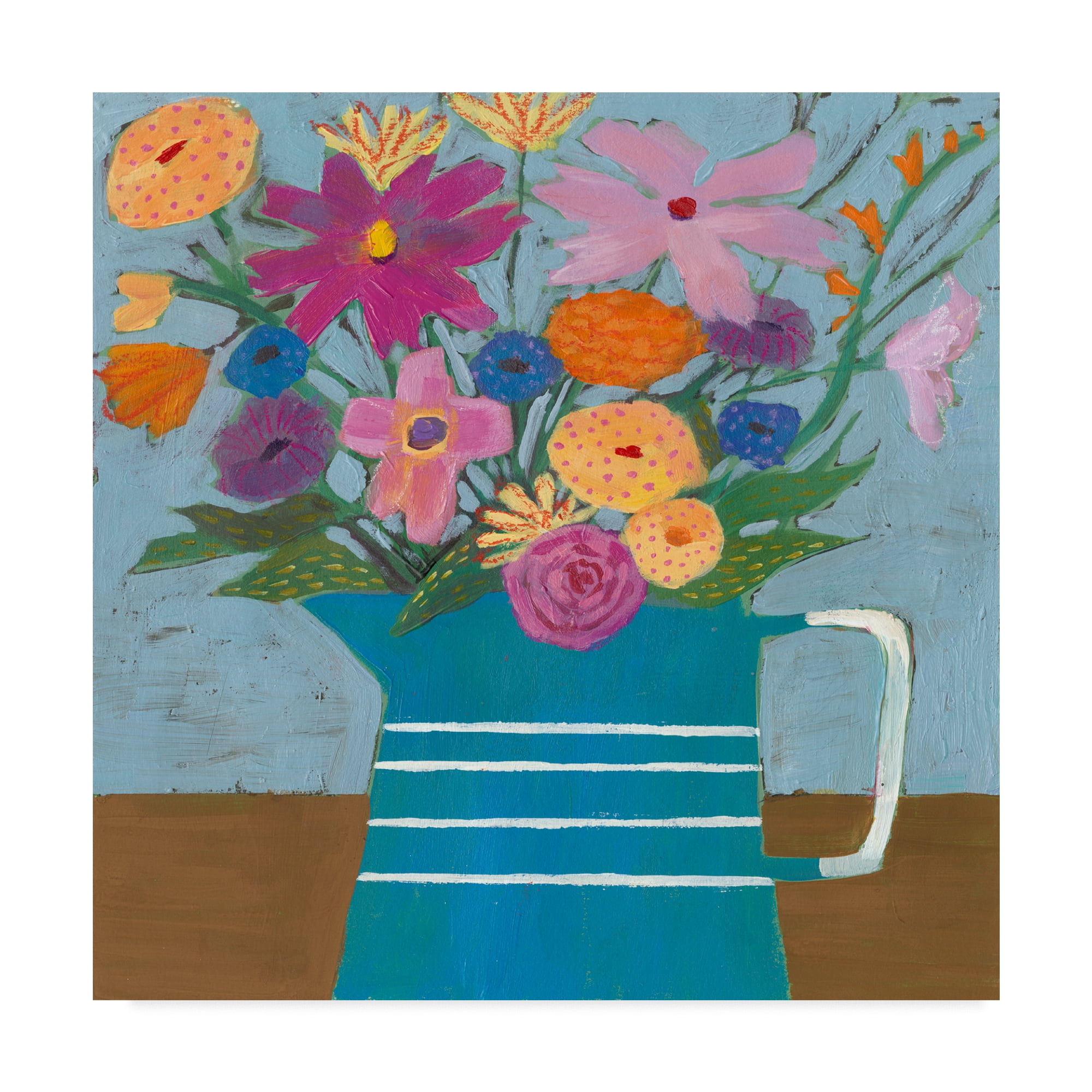 Farmhouse Flora I' Canvas Art by Victoria Borges